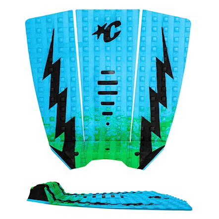 Surfboard Grip Pad Creatures Mick Eugene Fanning Lite Ecopure green fade cyan black - 1