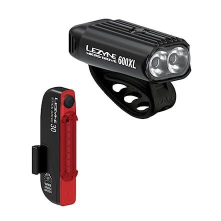Oświetlenie rowerowe Lezyne Micro Drive 600XL/Stick Pair black/black - 1