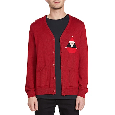 Sweater Volcom Santastone Cardigan deep red 2019 - 2