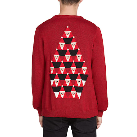 Sweater Volcom Santastone Cardigan deep red 2019 - 1