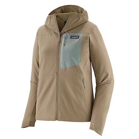 Sportovní bunda Patagonia W's R1 Crossstrata Hoody seabird grey 2025 - 3