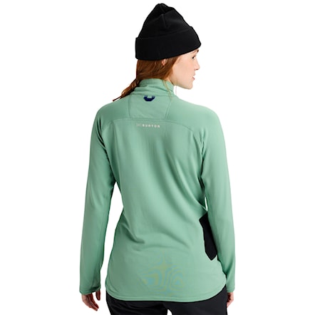 Technická mikina Burton [ak] Wms Helium Grid Fleece Qtz soft sage 2026 - 2