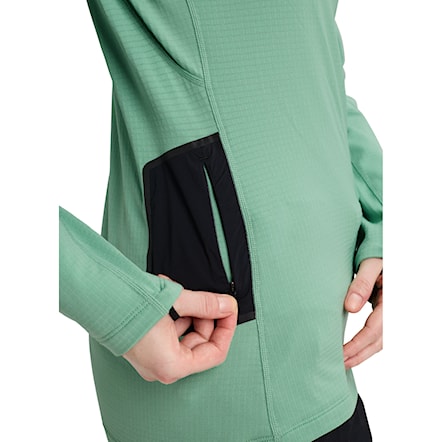 Technická mikina Burton [ak] Wms Helium Grid Fleece Qtz soft sage 2026 - 3