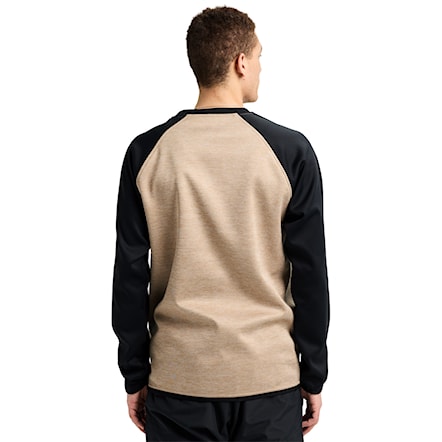 Technická mikina Burton Crown Weatherproof Crew summit taupe heather/true black 2026 - 2