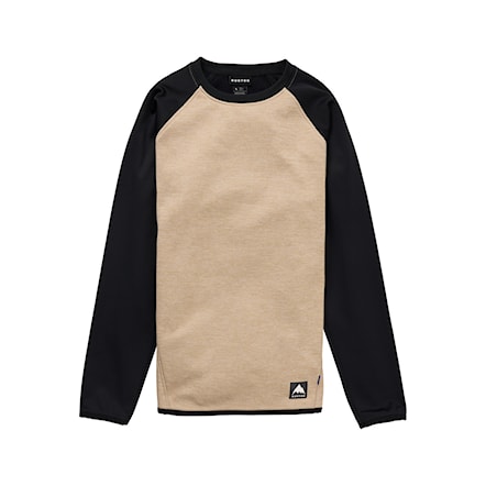 Technická mikina Burton Crown Weatherproof Crew summit taupe heather/true black 2026 - 3