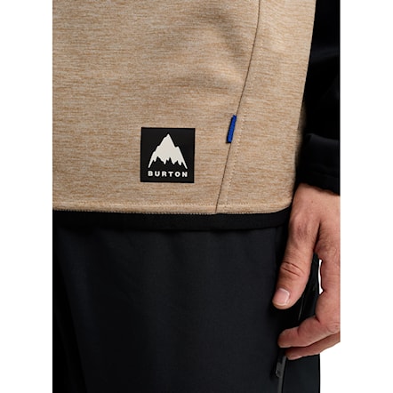 Technická mikina Burton Crown Weatherproof Crew summit taupe heather/true black 2026 - 4