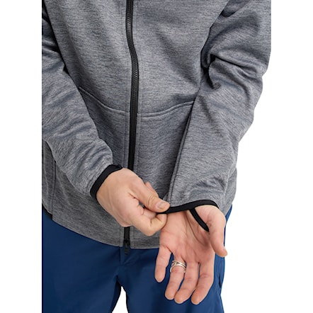 Technical Hoodie Burton Crown Weatherproof FZ true black heather 2026 - 4