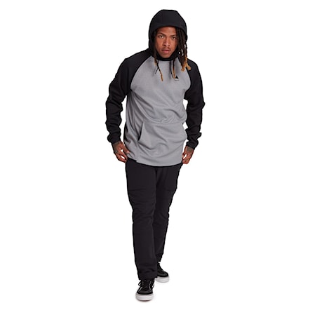 Technická mikina Burton Crown Weatherproof Pullover grey heather/true black 2025 - 4