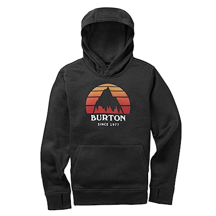 Bluza techniczna Burton Kids Oak Pullover true black heather 2022 - 1