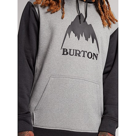 Bluza techniczna Burton Oak Pullover grey heather/true black heather 2024 - 4