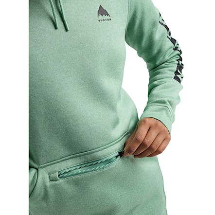 Technická mikina Burton Wms Oak Long Pullover Hoodie soft sage heather 2026 - 3