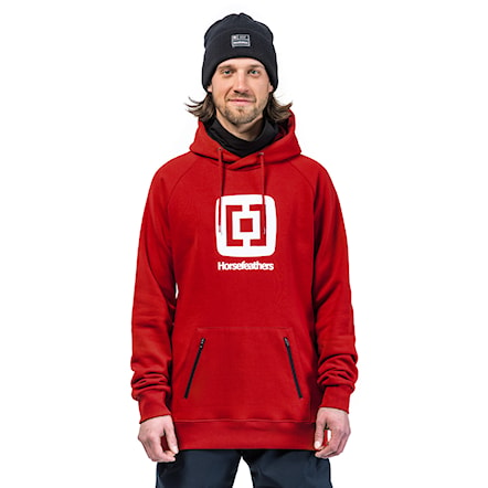Technical Hoodie Horsefeathers Sherman red 2021 - 1
