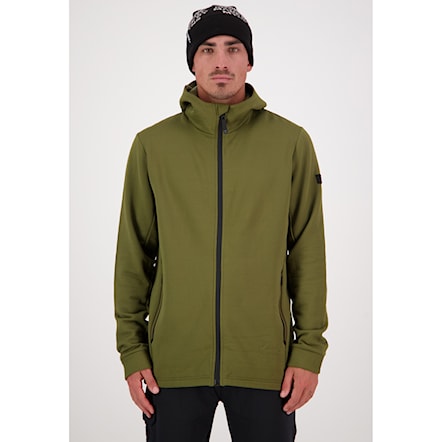 Technická mikina Mons Royale Arcadia Merino Fleece Hoody dark olive 2024 - 2