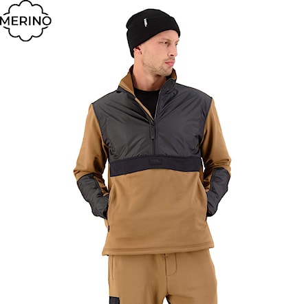 Technical Hoodie Mons Royale Decade Mid Pullover toffee 2022 - 1