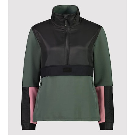 Technical Hoodie Mons Royale Wms Decade Mid Pullover burnt sage/black 2023 - 5