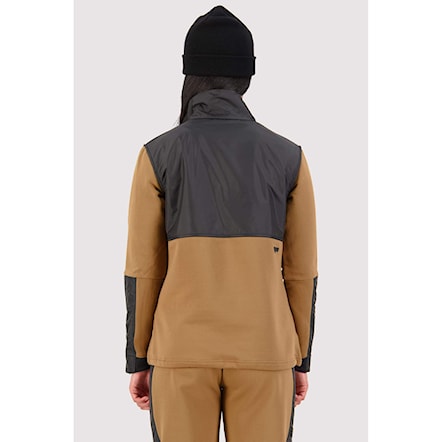 Technická mikina Mons Royale Wms Decade Mid Pullover toffee 2022 - 2