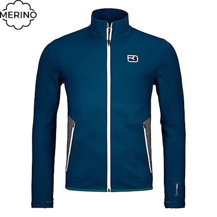 Bluza techniczna ORTOVOX Fleece Jacket petrol blue 2022 - 1