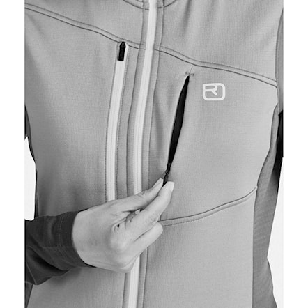 Technical Hoodie ORTOVOX Wms Fleece Grid Vest dark arctic grey 2025 - 5