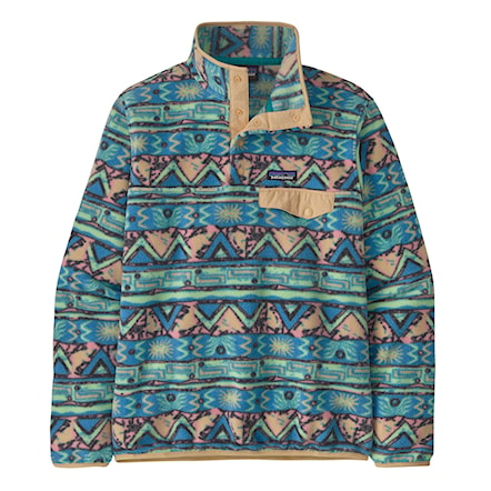 Technical Hoodie Patagonia W's Lw Synch Snap-T P/O high hopes geo: salamander green 2024 - 4