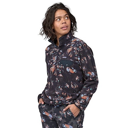 Bluza techniczna Patagonia W's Lw Synch Snap-T P/O swirl floral: pitch blue 2024 - 1