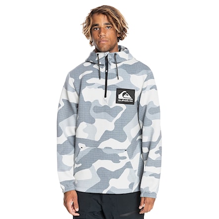 Technical Hoodie Quiksilver Shredder Hoodie snow white giant camo 2022 - 1