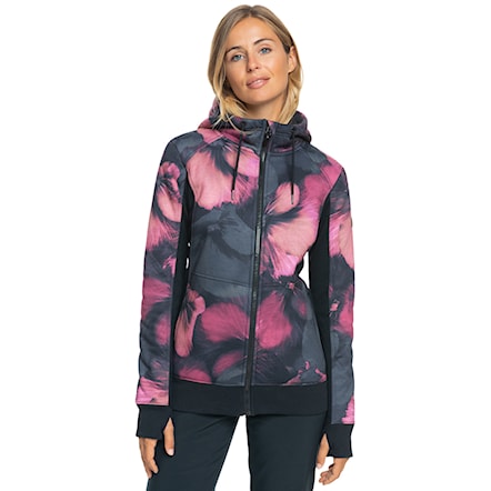 Technical Hoodie Roxy Frost Printed true black pansy pansy 2024 - 1
