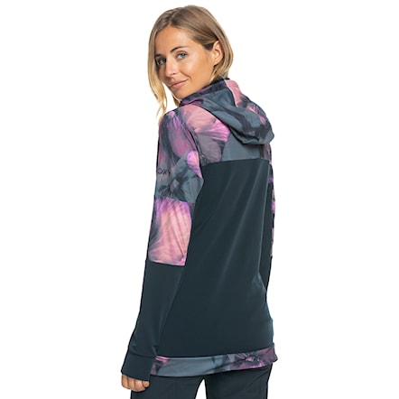 Technical Hoodie Roxy Winter Valley true black pansy pansy 2024 - 2