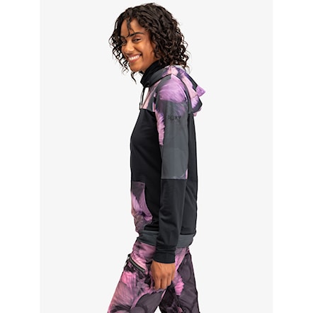 Technical Hoodie Roxy Winter Valley true black pansy pansy 2024 - 3