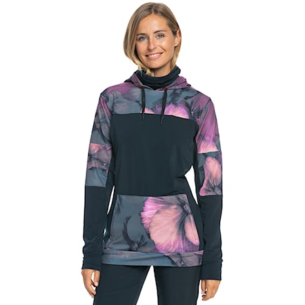 Technical Hoodie Roxy Winter Valley true black pansy pansy 2024 - 1