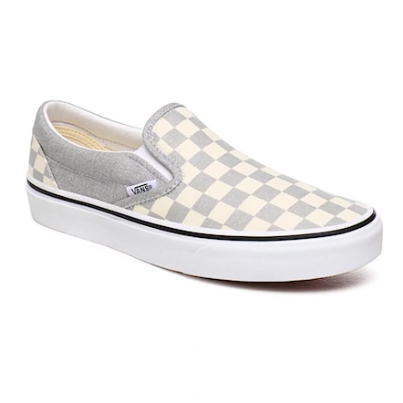 Slip-on tenisówki Vans Classic Slip-On checkerboard silver/true white 2020 - 1