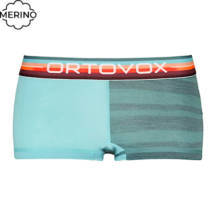 Boxer Shorts ORTOVOX Wms 185 Rock'n'wool Hot Pants arctic grey 2024 - 1