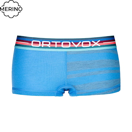 Boxer Shorts ORTOVOX Wms 185 Rock'n'wool Hot Pants sky blue 2023 - 1