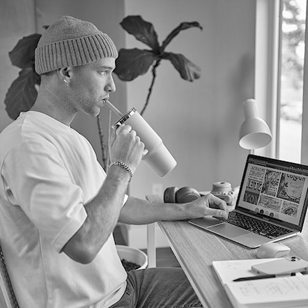 Termoska Hydro Flask 32 oz Travel Tumbler Clear Lid capri blue - 9