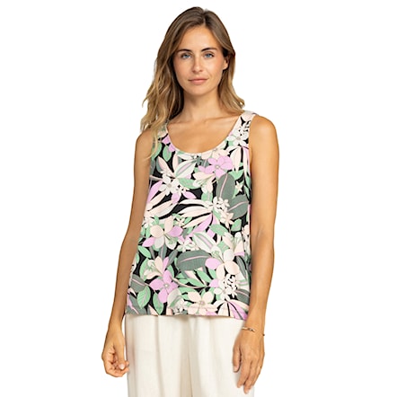 Tielko Roxy Flowing Tank Printed anthracite palm song 2024 - 1