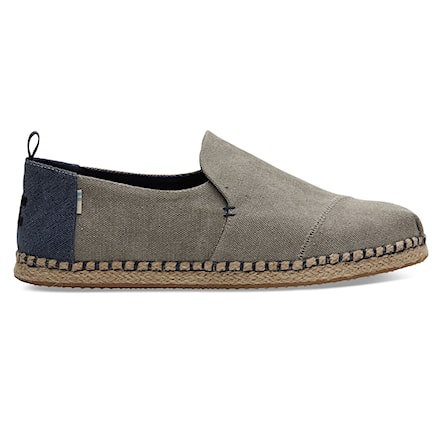 Tenisky Toms Deconstructed Alpargata drizzle grey washed 2019 - 1