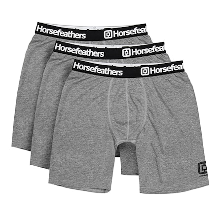 Boxer Shorts Horsefeathers Dynasty Long 3 Pack heather grey - 1