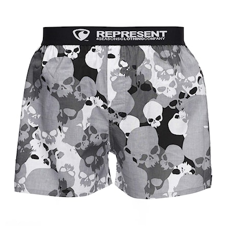 Boxer Shorts Represent Mike Urban Skull grey - 1
