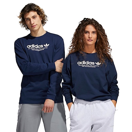 Koszulka Adidas 4.0 Logo LS collegiate navy/wonder white 2021 - 1