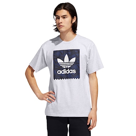 T-shirt Adidas Print BB light grey heather/black/navy 2019 - 1