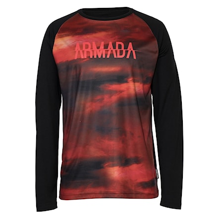 T-shirt Armada Contra Crew L/s red resin 2018 - 1