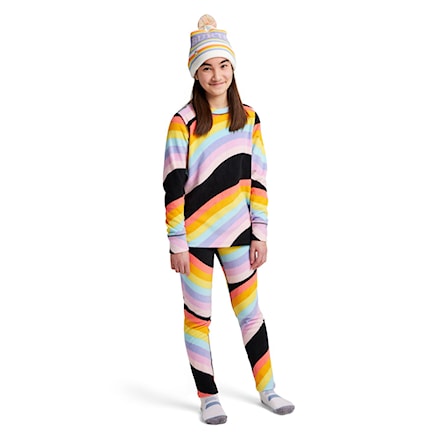 Sada funkčního prádla Burton Fleece Base Layer Set Kids true black rainbow mashu 2022 - 1
