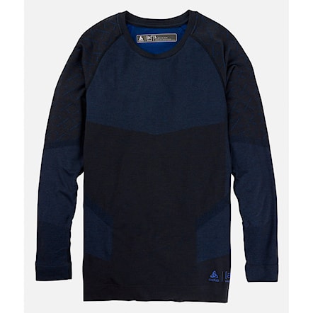 T-shirt Burton Slokar Merino Base Layer Crew true black/grey cloud 2026 - 4