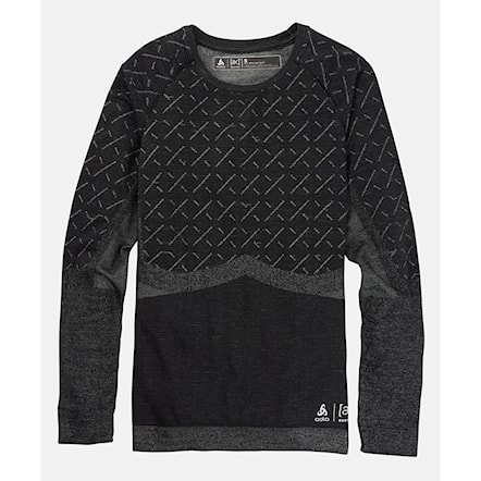 Tričko Burton Wms [ak] Slokar Merino Crew true black/grey cloud 2026 - 4