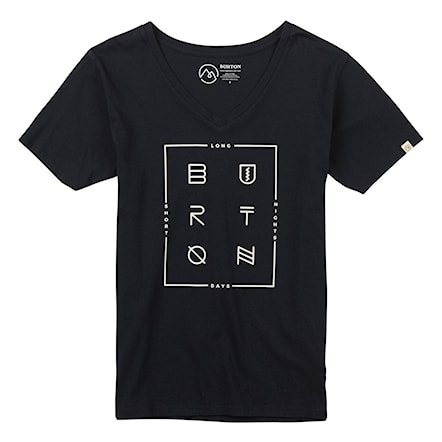 T-shirt Burton Wms Never Sleep V-Neck Ss true black 2018 - 1
