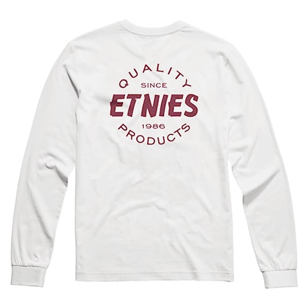Tričko Etnies Quality Control LS white/burgundy 2021 - 1