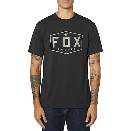 T-shirt Fox Crest Tech Tee black/green 2020 - 1