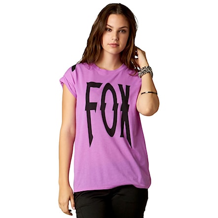 T-shirt Fox Lock Down Crew Roll neon lilac 2014 - 1