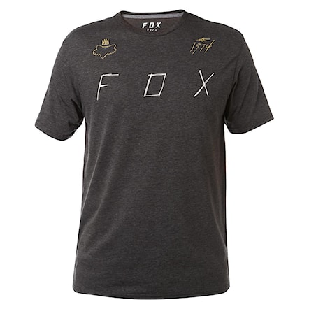 T-shirt Fox Melted Steal SS Tech Tee heather black 2018 - 1