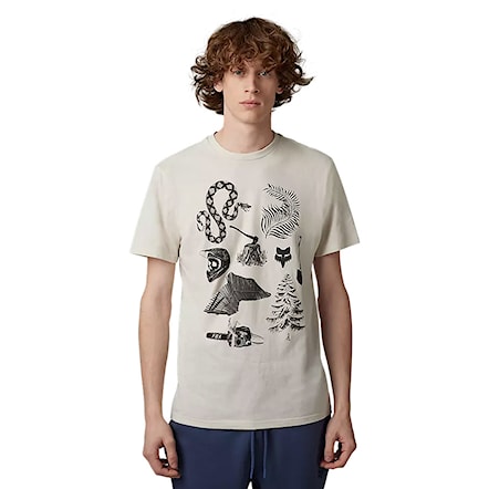 T-shirt Fox Track Beast SS Premium vintage white 2023 - 1