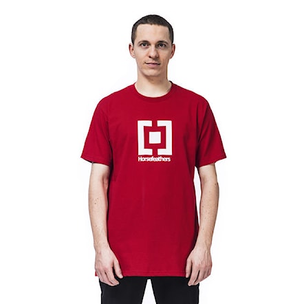 T-shirt Horsefeathers Base lava red 2020 - 1